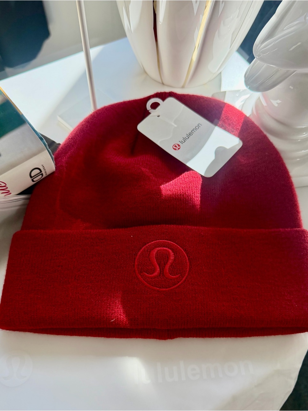 LULULEMON athletica Red Ribbed Knit Beanie - Picture 10 of 12